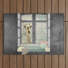 Bay Window Giraffe Outdoor Rug