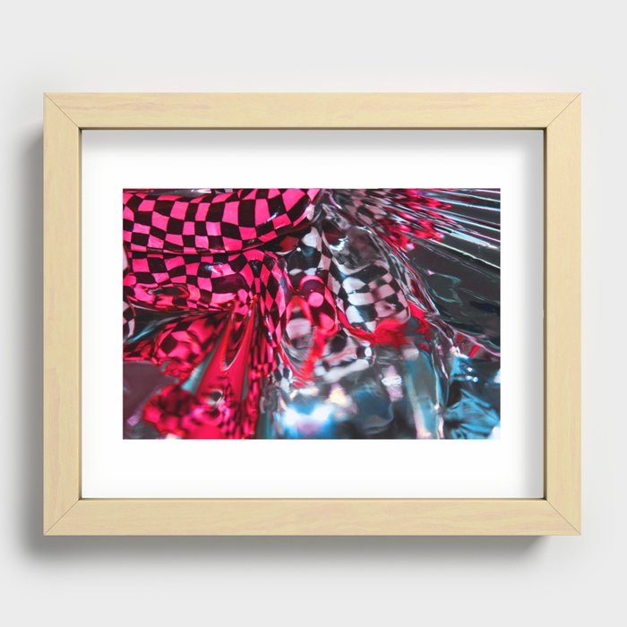check reflect Recessed Framed Print