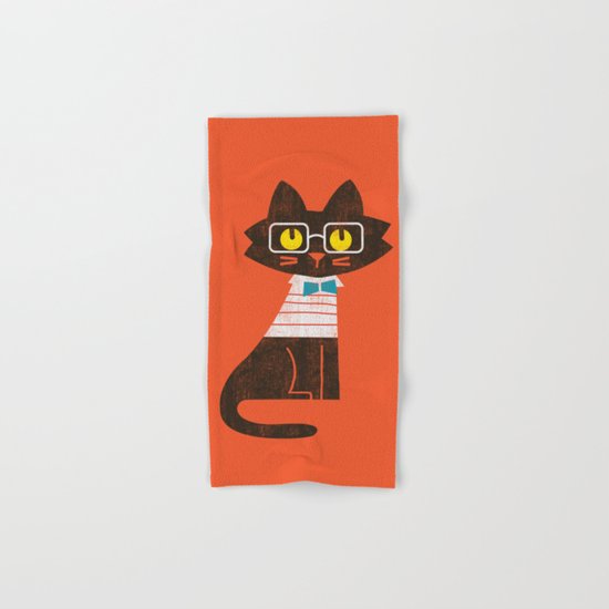 Fitz - Preppy cat Hand & Bath Towel