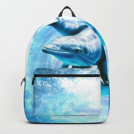 dolphin blue fantasy Backpack