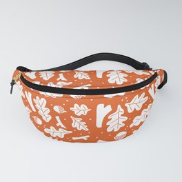 Autumn oak leaves and acorn pattern Fanny Pack