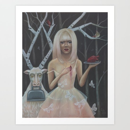 In The Birch Trees- Print Version Art Print