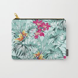 Bird of Paradise Greenery Aloha Hawaiian Prints Tropical Leaves Floral Pattern Carry-All Pouch