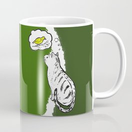 Cat Thinking of a Birdy Coffee Mug
