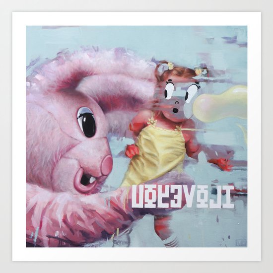 little Alice catched by her dream Art Print