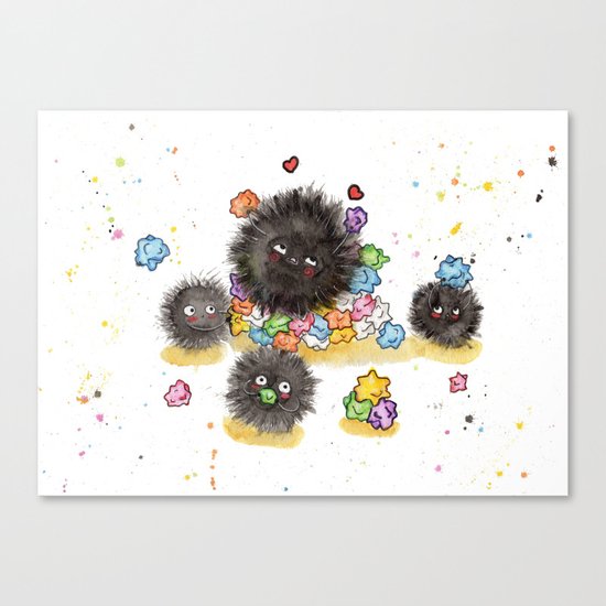 Hungry Soot Sprites Canvas Print