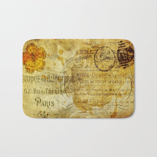 Postcard Lettre 5 Bath Mat