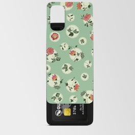 orange-pink-red flowers on mint  Android Card Case