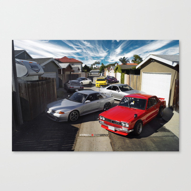Heritage Ft Nissan Hakosuka Skyline R32 R33 R34 R35 Gt R Canvas Print By Hyprpwr Phtgrphy Society6