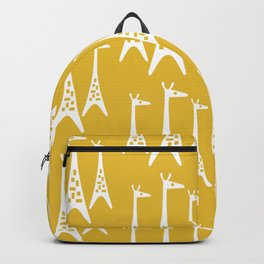Mid Century Modern Giraffe Pattern 221 Mustard Yellow Backpack
