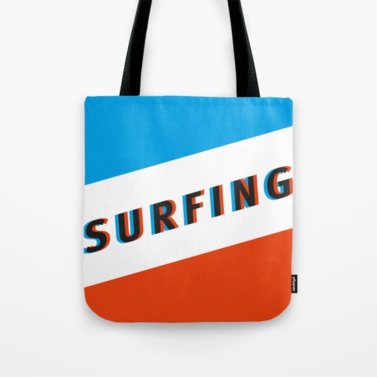 SURFING 3D - Square Tote Bag