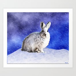White Hare Art Prints For Any Decor Style Society6