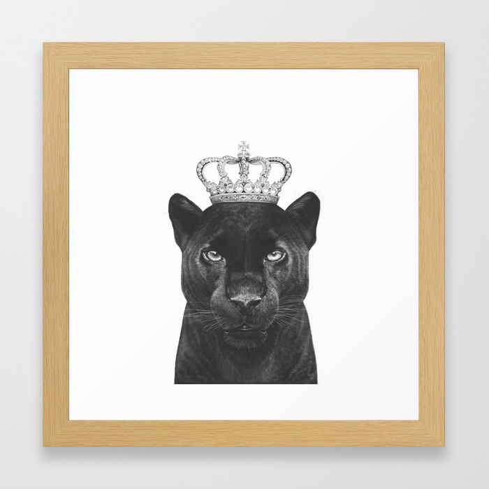 The King Panther Framed Art Print By Zhivechkova Art Society6