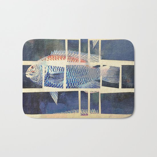 Fish Under Strong Radiation 5 Bath Mat