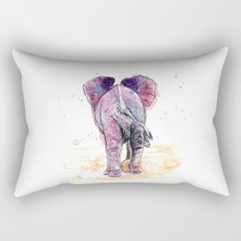 Pink Elephant on Parade Rectangular Pillow