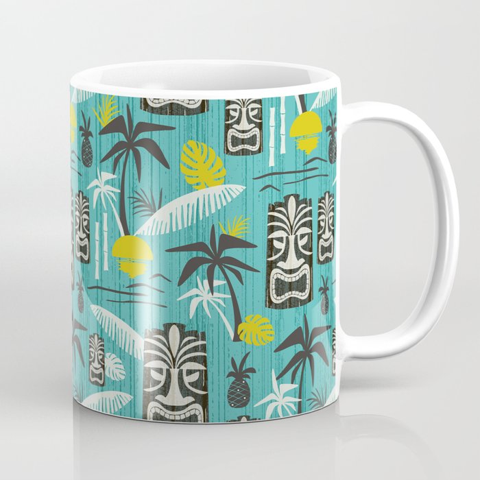 Island Tiki Aqua Coffee Mug