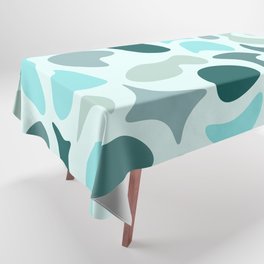 Colorful Ocean Pastel Cutouts Abstract Tablecloth