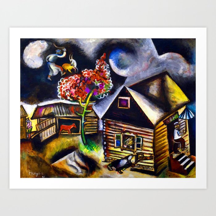 Marc Chagall Rain Art Print