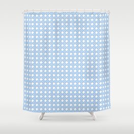 Blue Sally Caning Shower Curtain