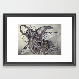 Memento Lucanidae Framed Art Print | Animal, Illustration, Scary, Curated, Nature 