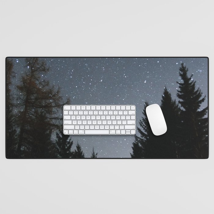 Night Sky in the Woods | Nautre and Landscape Photography Desk Mat