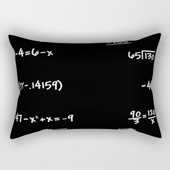 Math Mathematics Formulas Clock :: Solve the Time Rectangular Pillow