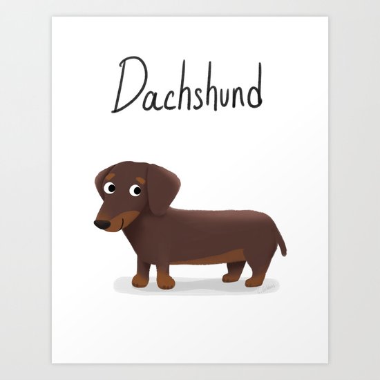 Dachshund - Cute Dog Series Art Print