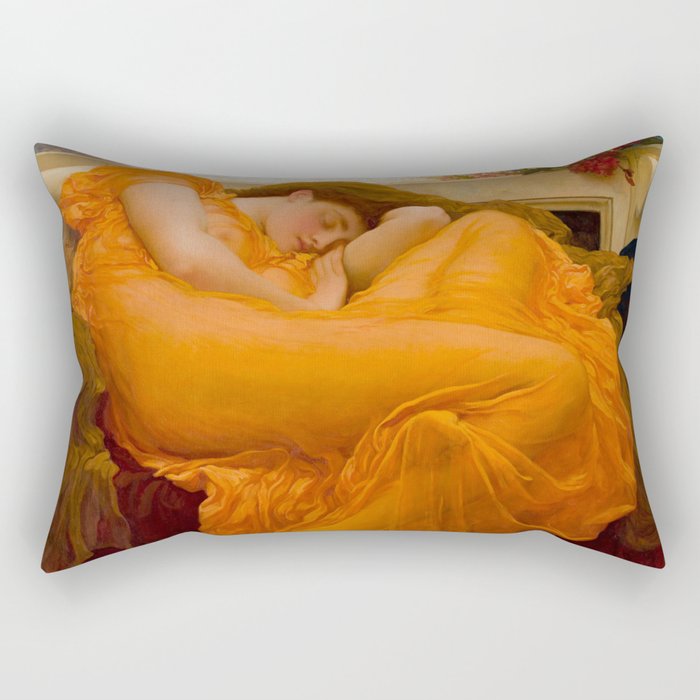 Flaming June, ‎Frederic Leighton Rectangular Pillow