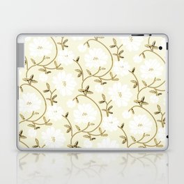 Flowers & Footwear White and Gold Laptop Skin