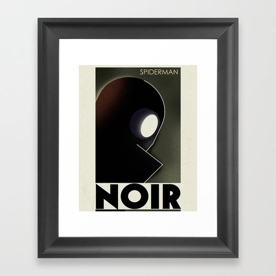 CASSANDRE SPIRIT - Spidey Noir Framed Art Print