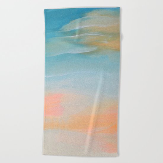Fresh Colors Painterly Abstract Beach Towel