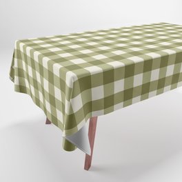 Gingham Plaid | Olive Green Tablecloth | Graphicdesign, Vintage, Pattern, Green, Retro, Cottagecore, Olive, Geometric, Check, Classic 