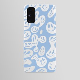 Pastel Blue Dripping Smiley Android Case