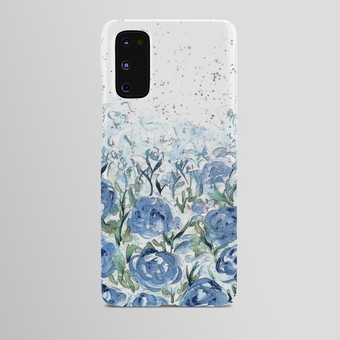 Abstract blue rose  Android Case