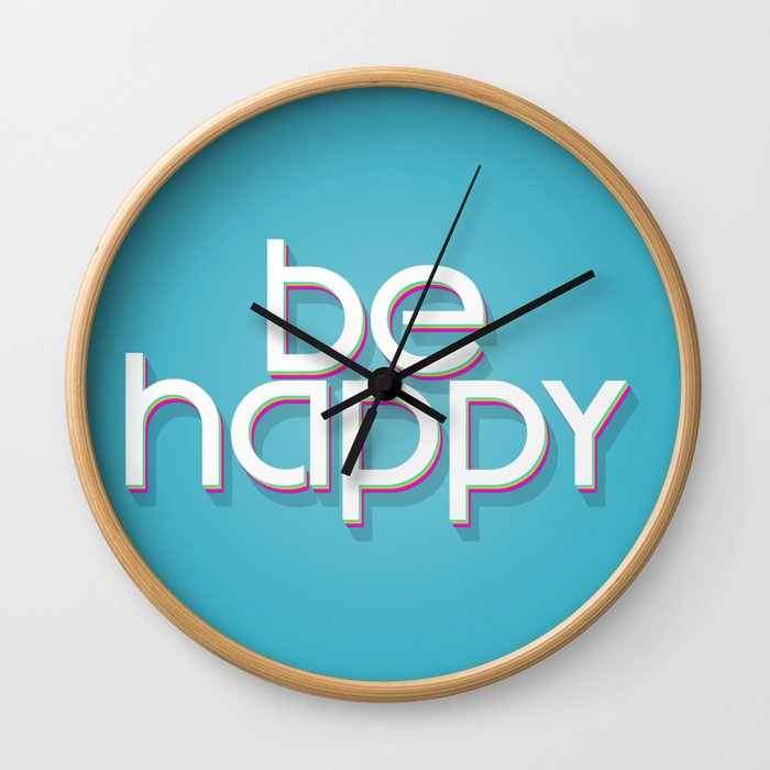 Be Happy Wall Clock