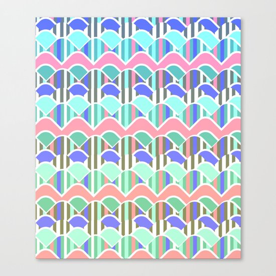 Colorful waves- upside down Canvas Print