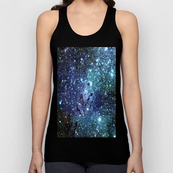 GalaxY Nebula Blue Teal Indigo Unisex Tank Top