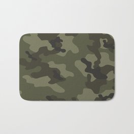 vintage military camouflage Bath Mat
