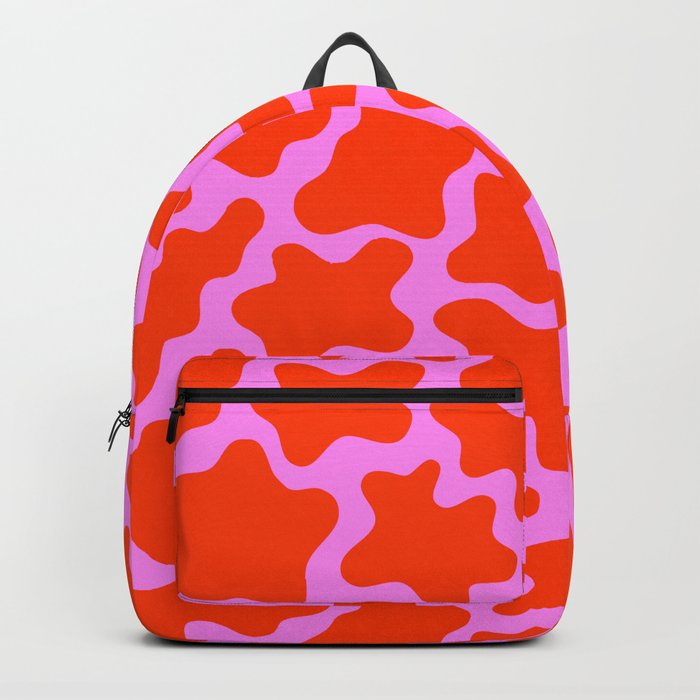 Colorful pink cow print seamless pattern Backpack