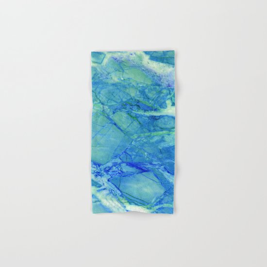 Sea blue marble Hand & Bath Towel