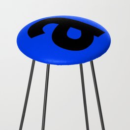 letter A (Black & Blue) Counter Stool