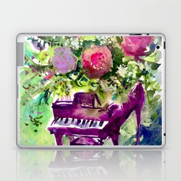 Floral Piano Laptop Skin