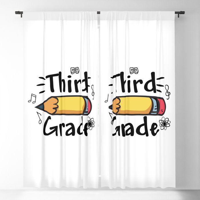 Third Grade Pencil Blackout Curtain
