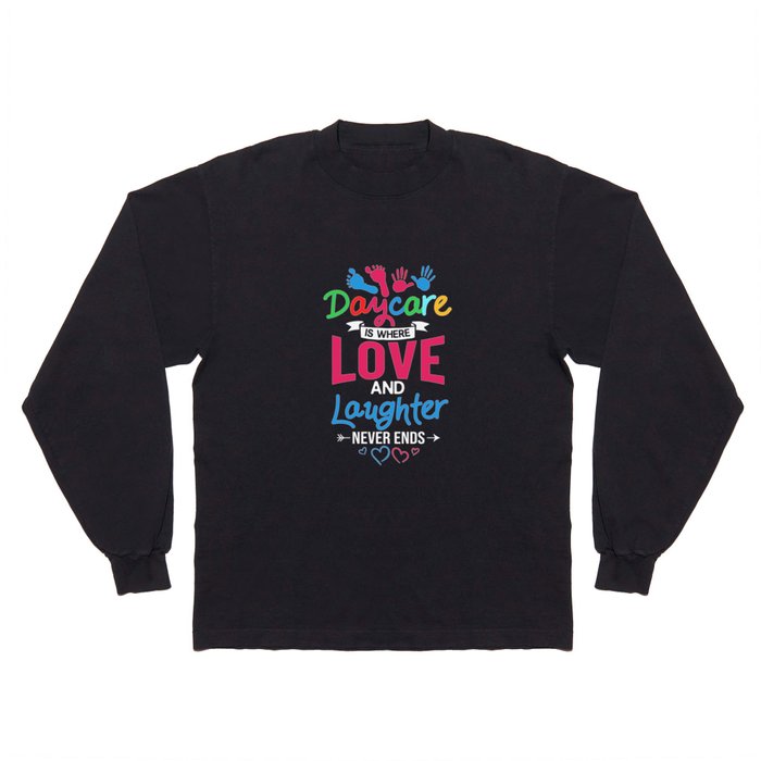 Daycare Provider Thank You Childcare Babysitter Long Sleeve T Shirt