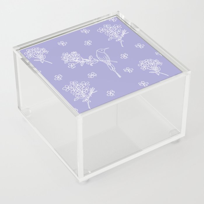 Bird ans forget me not Acrylic Box