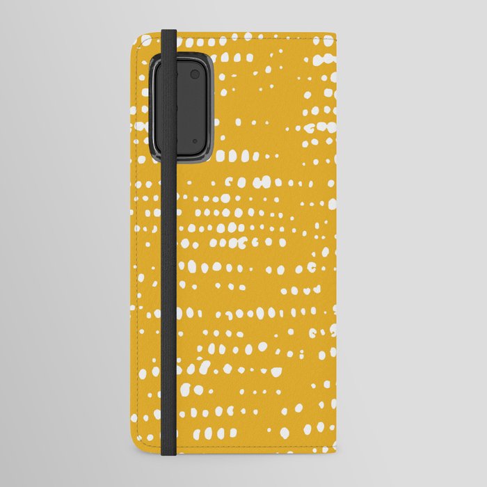 Abstract Spotted Pattern in Yellow Android Wallet Case