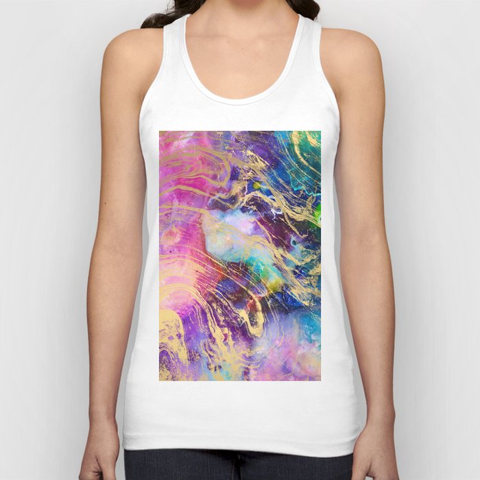 Modern abstract black and white acrylic paint marble V Neck T Shirt by  Audrey Chenal