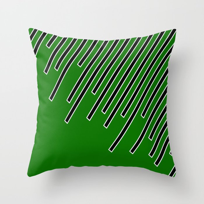 Abstract geometric pattern - green. Throw Pillow