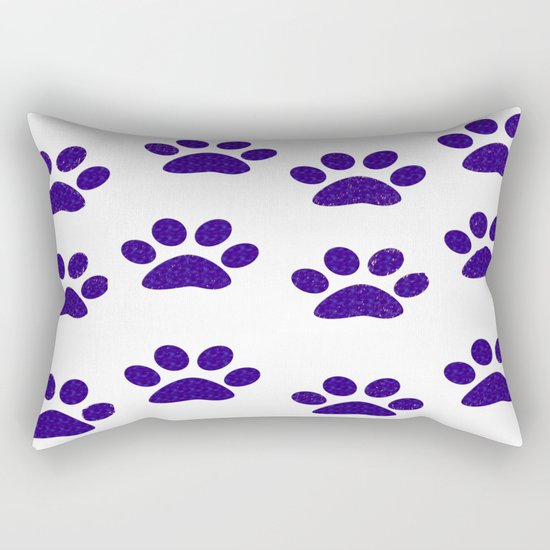 Purple Paws Rectangular Pillow