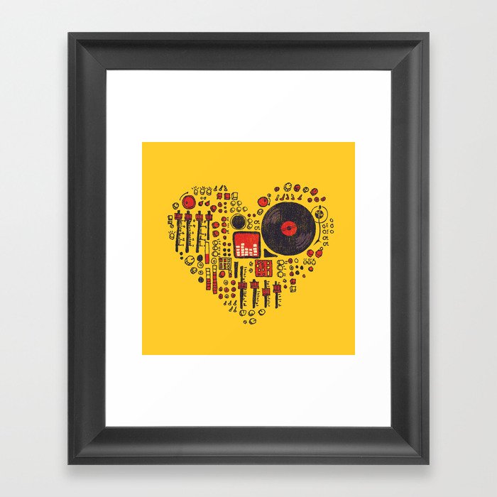 Music in every heartbeat Framed Art Print